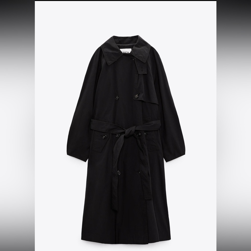 Zara Classic Black Trench Coat